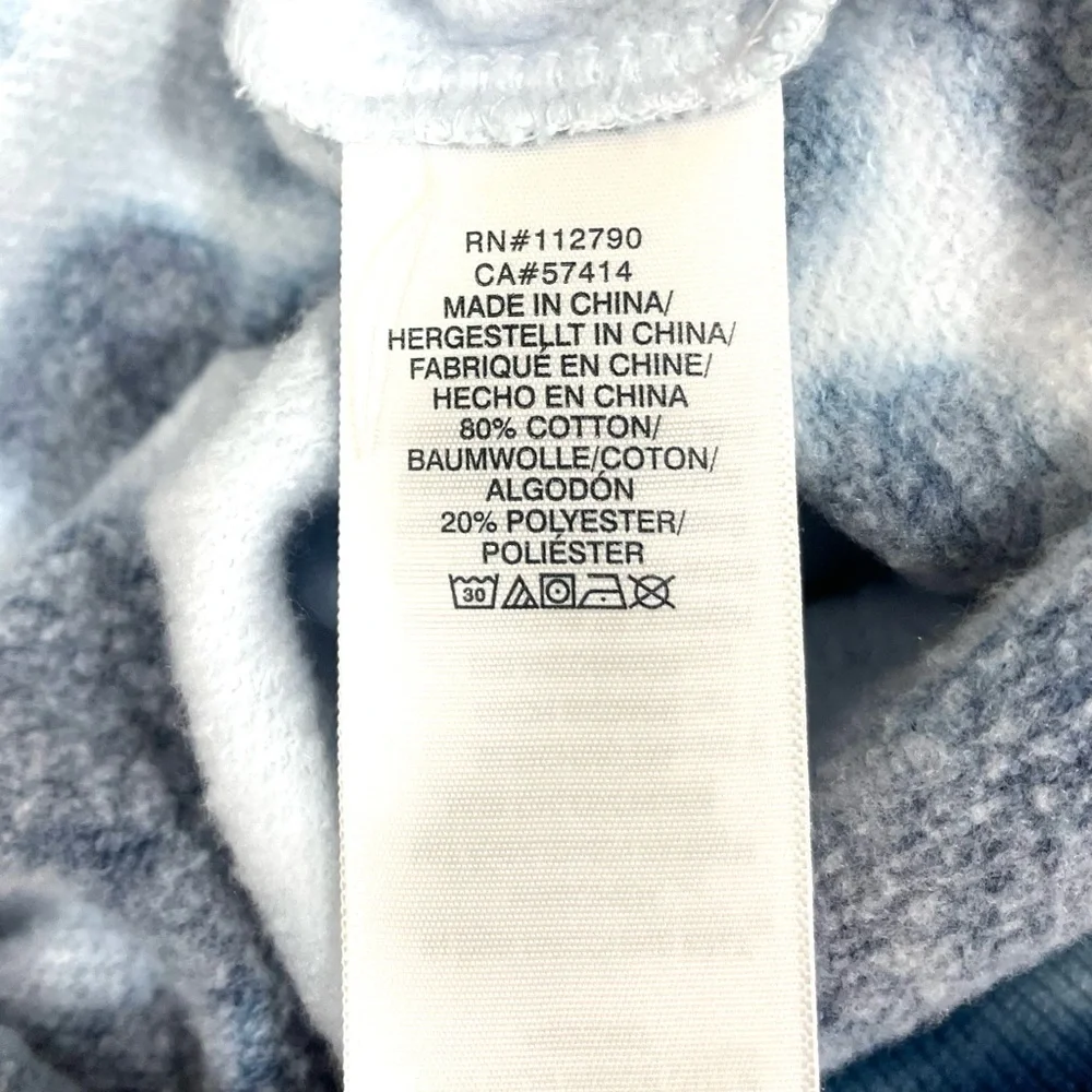 True Religion Sweatshirt Men's Size XL Blue‎ Tie Dye Buddha Crewneck